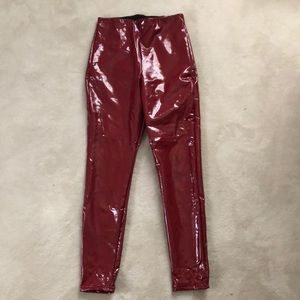 River Island Red Vinyl Leggings | Poshmark